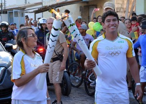 Símbolo olímpico encantou a maior cidade do sertão (Foto: Gilson Pereira-divulgação)